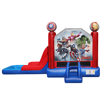 Iron Man Captain America Black Panther Hulk Thor Black Widow Jump Castle with Slide